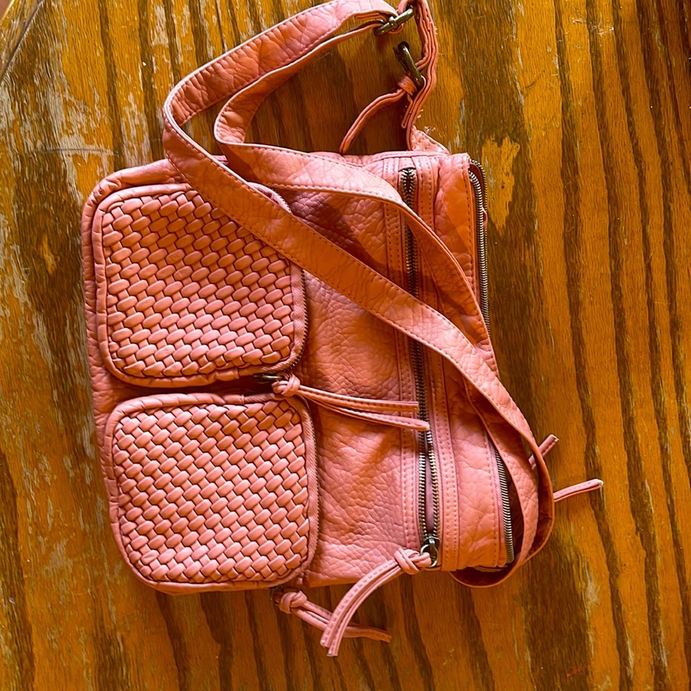 Sonoma Peach Leather Cross Body Bag